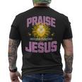 Praise Jesus Our Lord &Aviour For An Abundant New Life メンズTシャツ バックプリント