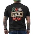 Preggo Food Lovers Italian Cuisine Mom Humor Men's Back Print T-Shirt Preggo Food Lovers Italian Cuisine Mom Humor Men's Back Print T-Shirt