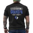 メンズ Promoted To Grandpa Est 2027 Dad メンズTシャツ バックプリント