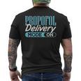 Propofol Delivery Mode On 麻酔科医 メンズTシャツ バックプリント