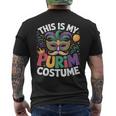 This Is My Purim Costume Jewish Holiday Mask Carnival Party Men's T-shirt Back Print