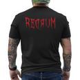 Redrum 怖い不気味な血まみれのハロウィンtシャツ2 メンズTシャツ バックプリント