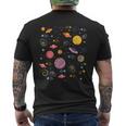 Retro Galaxies Indie Aesthetic Pop Art Hippy Men's Back Print T-Shirt