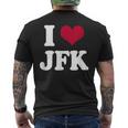 Retrointage I Heart Jfk John F Kennedy メンズTシャツ バックプリント