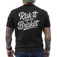 Risk It For The Brisket Bbqジョーク 長袖tシャツ メンズTシャツ バックプリント