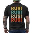 Ruri 瑠璃 メンズTシャツ バックプリント