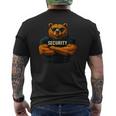Security Buff Bear バウンサーデザイン メンズTシャツ バックプリント