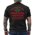 Sriracha ソース マヨ ホットチリソース おかしなルースター ソースパン メンズTシャツ バックプリント