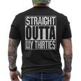 Straight Outta My Thirties メンズTシャツ バックプリント