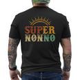 Super Nonno Retroupernonno Festa Del Papà Regalo Per Nonno T-shirt da uomo con stampa posteriore