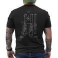 Technical Drawing トロンボーンミュージシャン オーケストラ トロンボニスト メンズTシャツ バックプリント