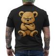Teddy Bear Angry Teddy Bear Lover Graphic Humor Men's T-shirt Back Print Teddy Bear Angry Teddy Bear Lover Graphic Humor Men's T-shirt Back Print