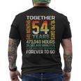 Together 54 Years Forever To Go 結婚54周年記念 メンズTシャツ バックプリント