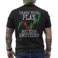 Trade Your Plan Not Your Emotions トレーディング投資家トレーダー株式証券取引所 メンズTシャツ バックプリント