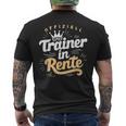 Trainer In Rente Abschied Ruhestand Lustig Fitness T-Shirt mit Rückendruck