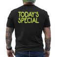 Trendy Neon Greenign Today'special メンズTシャツ バックプリント
