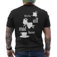 We're All Mad Here 不思議の国のアリスtシャツデザイン メンズTシャツ バックプリント