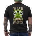 Weed 毎日を楽しむ メンズTシャツ バックプリント