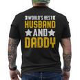 World's Best Husband And Daddy レトロ ヴィンテージ インスピレーション メンズTシャツ バックプリント