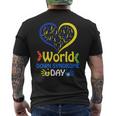 World Downyndrome Day Upport And Awareness 321 メンズTシャツ バックプリント