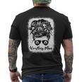 Wrestling Mom Messy Bun Sunglasses Athlete Support Parent Men's Back Print T-Shirt