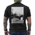 Yokohama Yamashita Pier 1966年3月 モノクローム写真 メンズTシャツ バックプリント