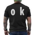 「Ok」面白い デザイン 語録 ネタ おもしろ 漢字 Ok メンズTシャツ バックプリント