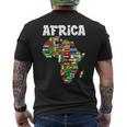 アフリカtシャツ 誇り高きアフリカ国旗大陸愛 メンズTシャツ バックプリント