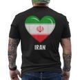 イラン国旗シャツ メンズTシャツ バックプリント