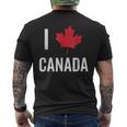 カナダ お土産 I Love Canada メンズTシャツ バックプリント