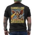 カネロニ・ドラゴニ イタリアン ブレイン モンスターズ Ai パスタドラゴン メンズTシャツ バックプリント