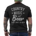 カントリーミュージックとビール That's Why I'm Here メンズTシャツ バックプリント