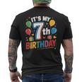 キッズ 7歳の誕生日シャツ男の子キッズ幼児7歳の誕生日男の子 メンズTシャツ バックプリント