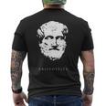 ギリシャ古代アリストテレス哲学 Aristotle Philosophy Greek Philosopher メンズTシャツ バックプリント