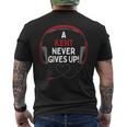 ゲーム用引用句「A Kent Never Gives Up」ヘッドセット パーソナライズ メンズTシャツ バックプリント