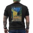 ゴッホ 面白いtシャツ アート 夜のカフェテラス 印象派 絵画 メンズ レディース 面白い 服 美術 油彩画 長袖tシャツ メンズTシャツ バックプリント