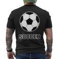サッカー（サッカー部）Soccer 部活 クラブ【サッカーボール】スポーツ フットボール グッズ ウェア イラスト メンズTシャツ バックプリント