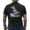 ジェットスキー ジェットスキー ウサギ イースターバニー サングラス メンズTシャツ バックプリント