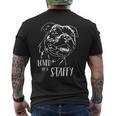 スタッフォードシャー・ブル・テリア 愛されるスタッフィー・ドッグのことわざ メンズTシャツ バックプリント