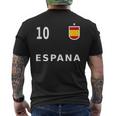 スペイン サッカー フットボール ナンバー10 10ファン メンズTシャツ バックプリント
