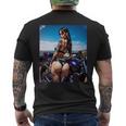 セクシーガールグラフィックtシャツ セクシーなラティーナガール&バイクビーチ。 長袖tシャツ メンズTシャツ バックプリント