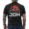 ディストレス Jdm レジェンド ドリフト レース レッドカー 東京スカイライン ギフト 長袖tシャツ メンズTシャツ バックプリント