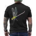 トンボ モチーフ 昆虫 カラフル 羽 虫 トンボ メンズTシャツ バックプリント