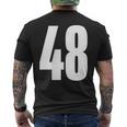 ナンバーフォーティーエイト 48 スポーツチーム制服 誕生日 48 メンズTシャツ バックプリント