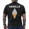 バニラ アイスクリーム コーン ジェラート スイートデザート 冷凍食品 メンズTシャツ バックプリント