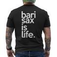 バリトンサックス サックスプレイヤー サックスフォニストギフト メンズTシャツ バックプリント
