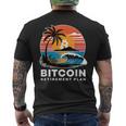 ビットコイン退職プラン Btc暗号取引 暗号通貨 メンズTシャツ バックプリント