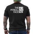 ピットブルフェイス ファニー ドッグ ピットブル メンズTシャツ バックプリント