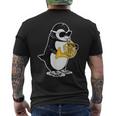 フレンチホルン奏者 ペンギン好き 音楽 フレンチホルン メンズTシャツ バックプリント