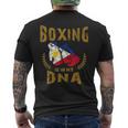 ボクシングは私の Dna にある フィリピン国旗のボクシング グローブ メンズTシャツ バックプリント